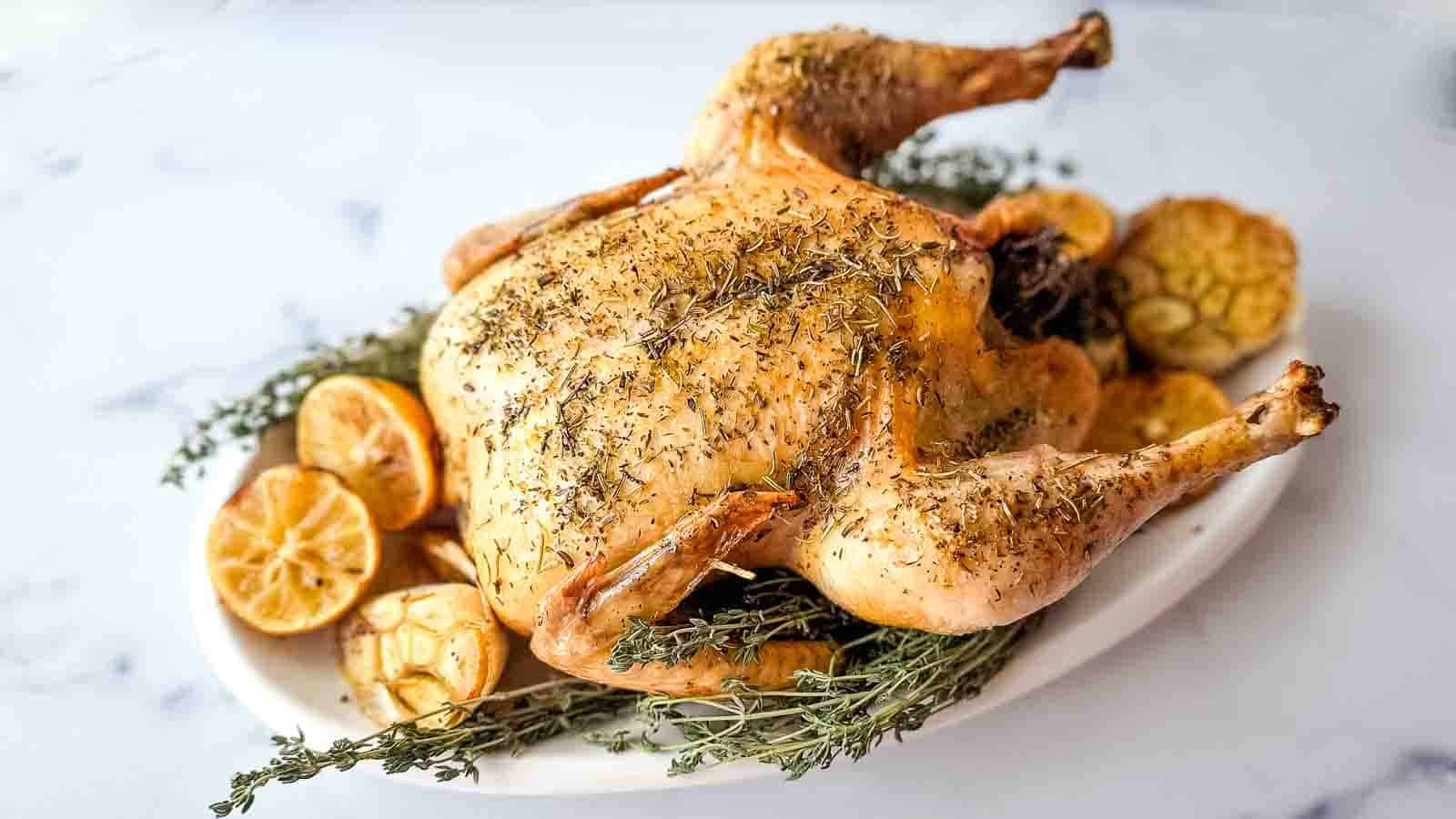 Roast Chicken with Herbs de Provence and Lemon and Pictorial Viognier
