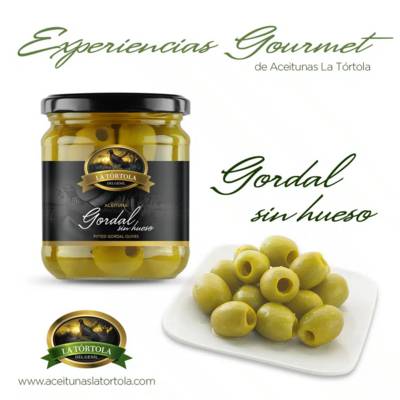 Gordal Pitted Olives Picante glass jar 370g