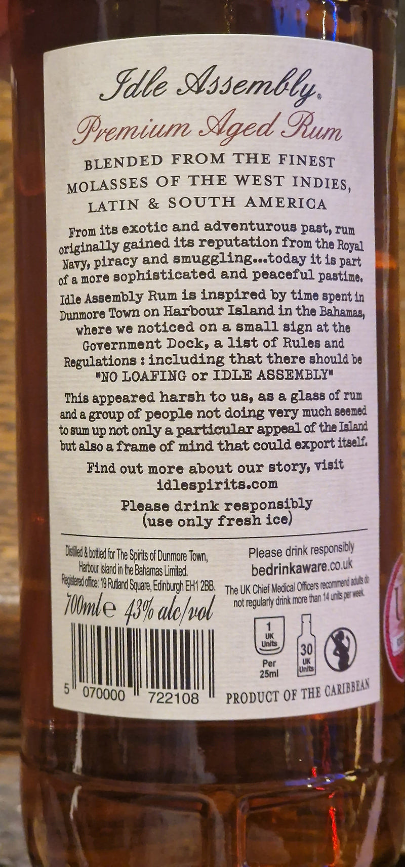 Idle Assembly Bahamas Rum 70cl
