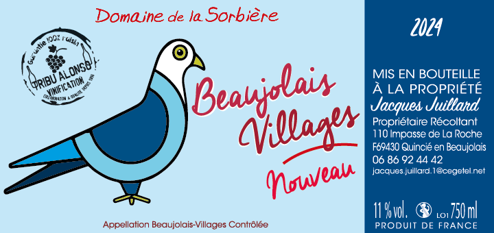 DOMAINE DE LA SORBIÈRE Beaujolais Nouveau (2 day maceration) 75cl